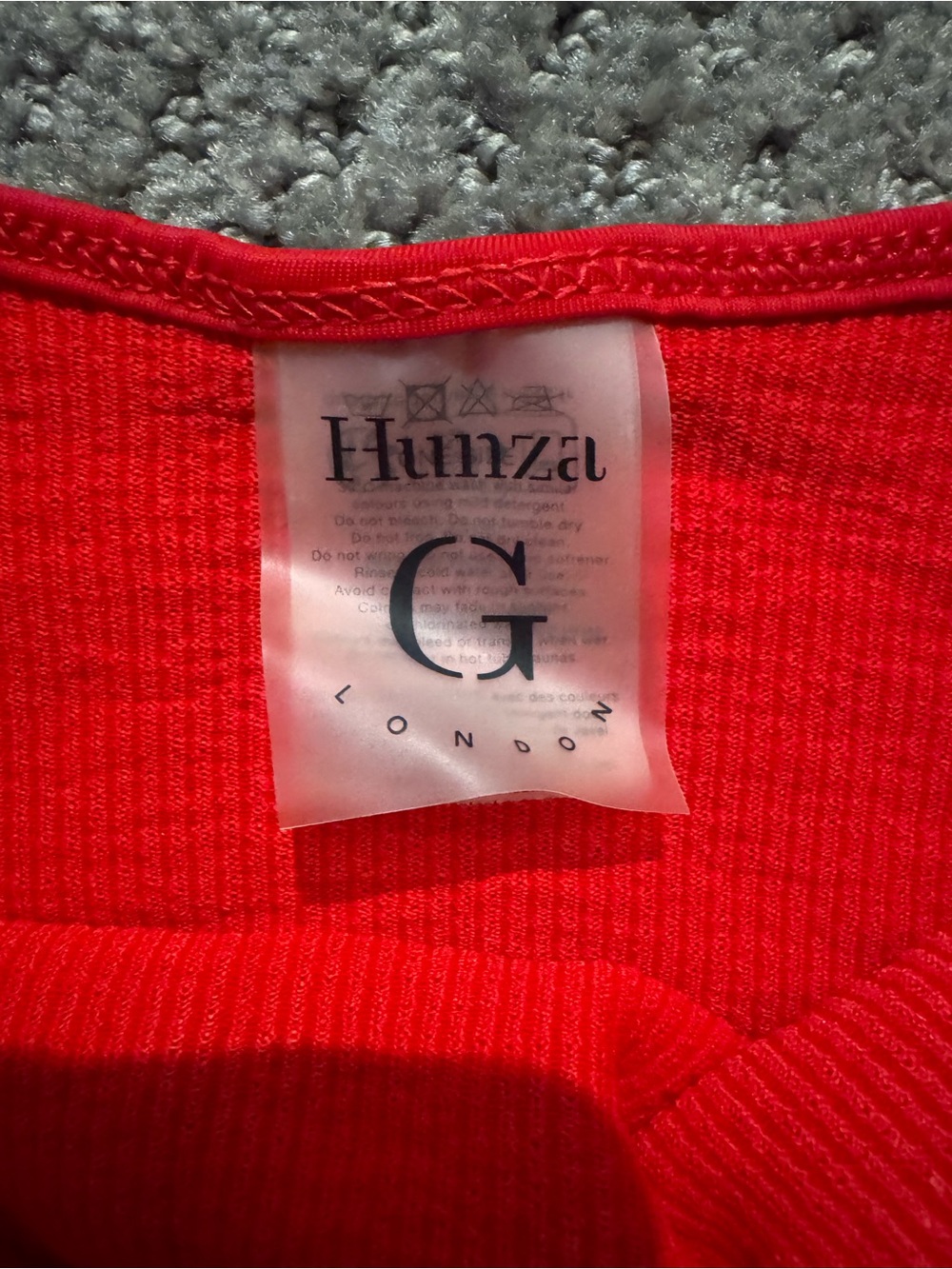 Hunza G Perra Red One-Piece Swimsuit - Picture 2 of 2